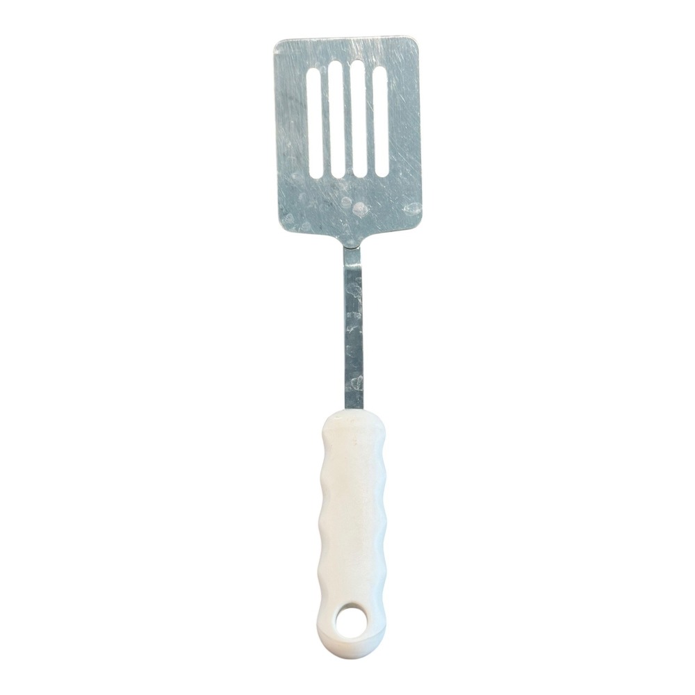 Vintage Slotted Spatula Turner Kitchen‎ Utensil Cooking Flipping Tool White